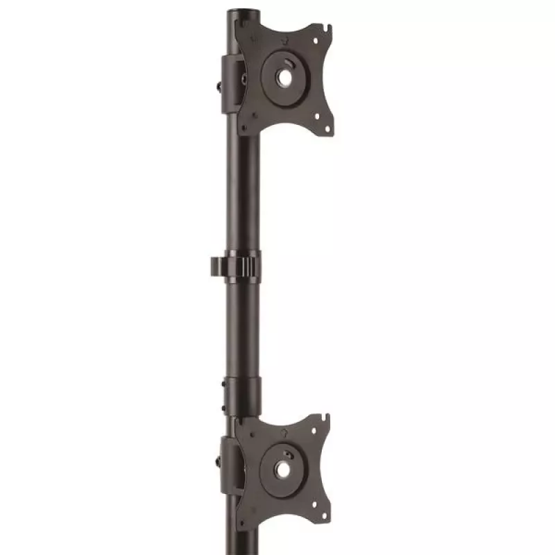 StarTech.com dviejų monitorių stovas – vertikalus, laisvai pastatomas, 10 kg, 33 cm (13 colių), 68,6 cm (27 colių), 100 x 100 mm, juodas