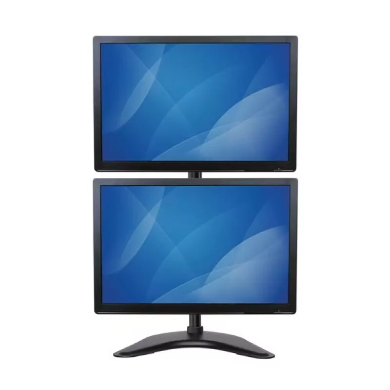 StarTech.com dviejų monitorių stovas – vertikalus, laisvai pastatomas, 10 kg, 33 cm (13 colių), 68,6 cm (27 colių), 100 x 100 mm, juodas