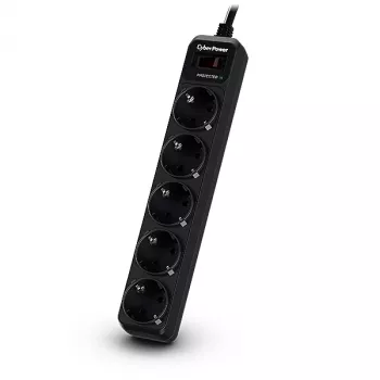 CyberPower B0520SC0-DE apsauginis viršįtampių slopintuvas Juodas 5 kintamosios srovės lizdai 200–250 V 1.8 m