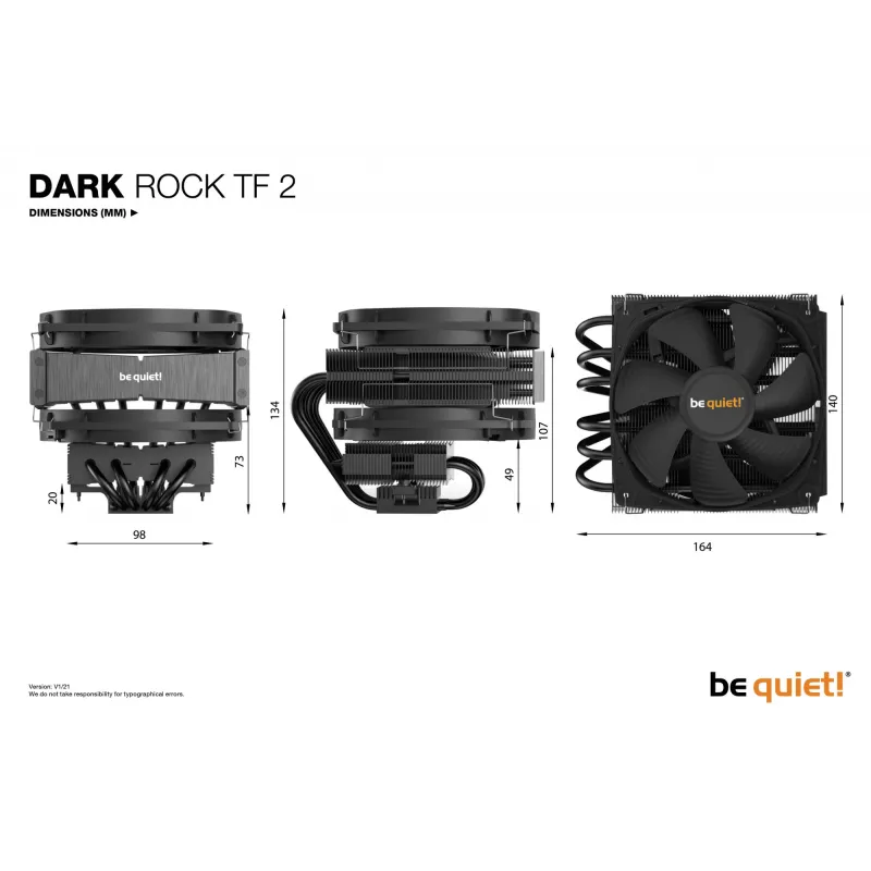 be quiet Dark Rock TF 2 CPU aušintuvas
