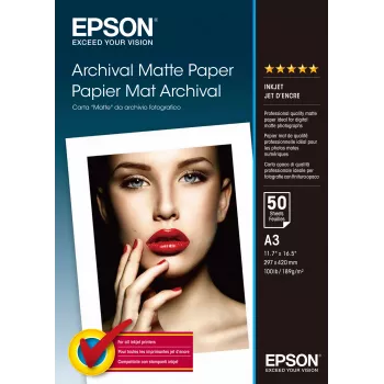 Epson Archival Matte Paper, DIN A3, 189 g/m², 50 lapų