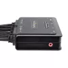 StarTech.com 2 prievadų dviejų monitorių DisplayPort kabelinis KVM jungiklis, 4K 60Hz, kompaktiškas KVM su 1,5 m USB-A/DisplayPort/garso integruotais kabeliais, maitinamas per USB – nuotolinis mygtukas / spartieji klavišai