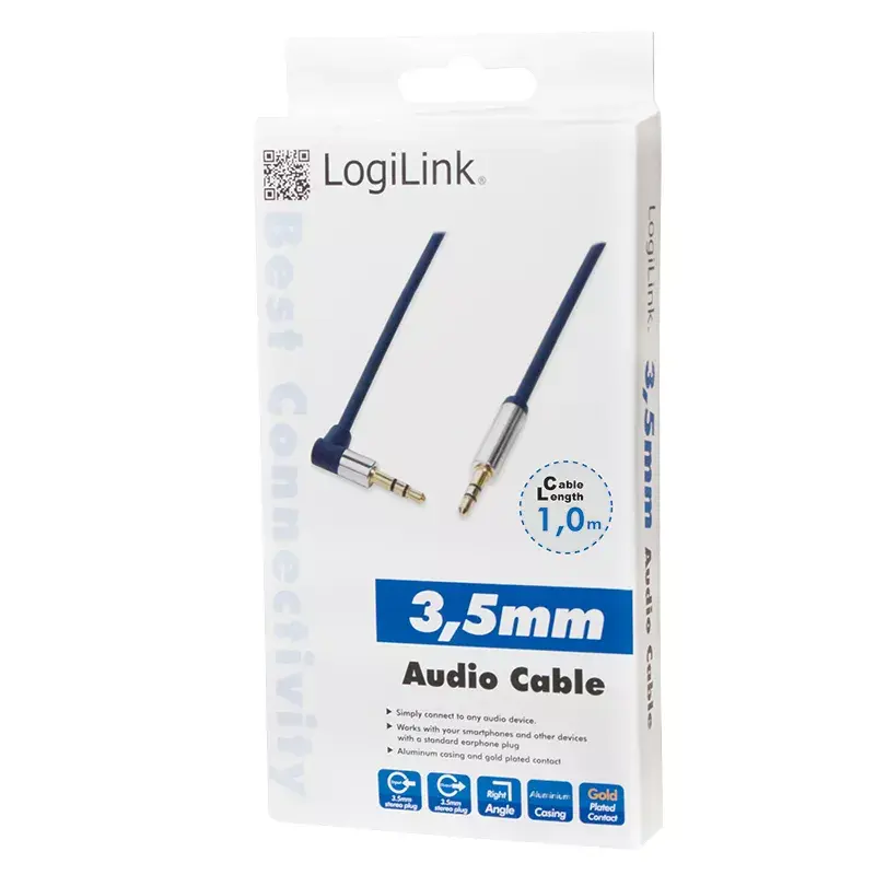 Garso kabelis LogiLink 3,5 mm – 3,5 mm 1 m mėlynas