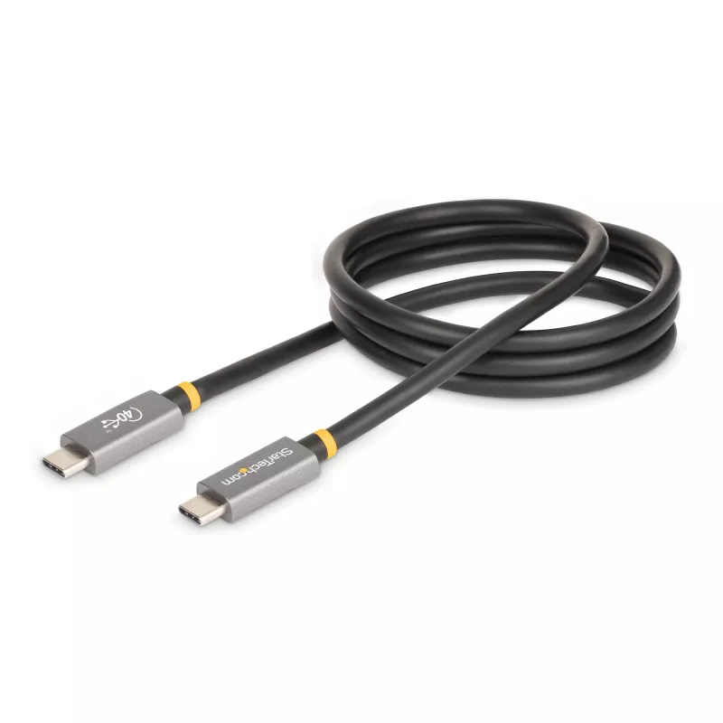 StarTech.com 3ft (1m) USB4 laidas, USB-IF sertifikuotas USB-C laidas, 40 Gbps, USB Type-C duomenų perdavimo laidas, 100W maitinimo tiekimas, 8K 60Hz, suderinamas su Thunderbolt 4/3/USB 3.2