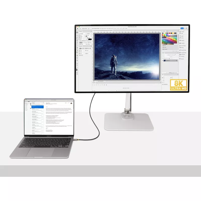 StarTech.com 3ft (1m) USB4 laidas, USB-IF sertifikuotas USB-C laidas, 40 Gbps, USB Type-C duomenų perdavimo laidas, 100W maitinimo tiekimas, 8K 60Hz, suderinamas su Thunderbolt 4/3/USB 3.2