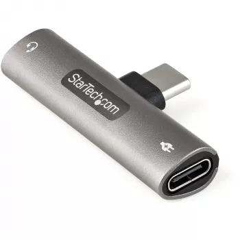 StarTech.com USB C garso ir įkrovimo adapteris – USB-C garso adapteris su 3,5 mm TRRS ausinių / laisvų rankų įrangos lizdu ir 60 W USB Type-C maitinimo perdavimo įkrovikliu – USB-C telefonams / planšetėms / nešiojamiesiems kompiuteriams