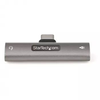 StarTech.com USB C garso ir įkrovimo adapteris – USB-C garso adapteris su 3,5 mm TRRS ausinių / laisvų rankų įrangos lizdu ir 60 W USB Type-C maitinimo perdavimo įkrovikliu – USB-C telefonams / planšetėms / nešiojamiesiems kompiuteriams