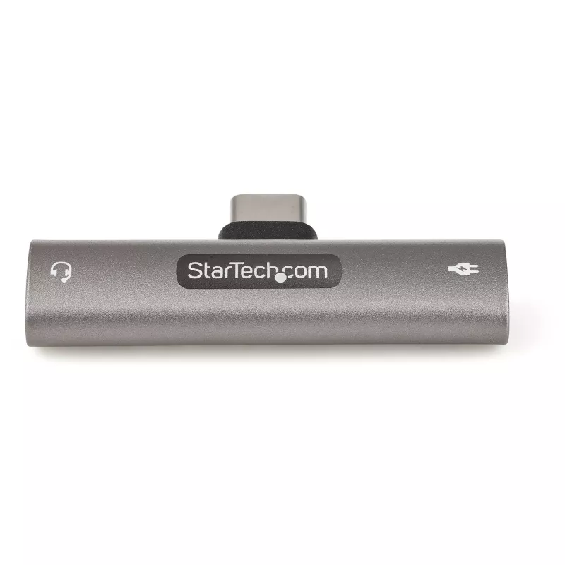 StarTech.com USB C garso ir įkrovimo adapteris – USB-C garso adapteris su 3,5 mm TRRS ausinių / laisvų rankų įrangos lizdu ir 60 W USB Type-C maitinimo perdavimo įkrovikliu – USB-C telefonams / planšetėms / nešiojamiesiems kompiuteriams