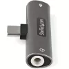 StarTech.com USB C garso ir įkrovimo adapteris – USB-C garso adapteris su 3,5 mm TRRS ausinių / laisvų rankų įrangos lizdu ir 60 W USB Type-C maitinimo perdavimo įkrovikliu – USB-C telefonams / planšetėms / nešiojamiesiems kompiuteriams