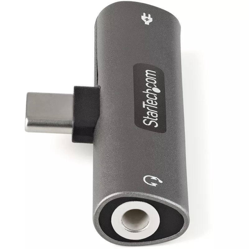 StarTech.com USB C garso ir įkrovimo adapteris – USB-C garso adapteris su 3,5 mm TRRS ausinių / laisvų rankų įrangos lizdu ir 60 W USB Type-C maitinimo perdavimo įkrovikliu – USB-C telefonams / planšetėms / nešiojamiesiems kompiuteriams