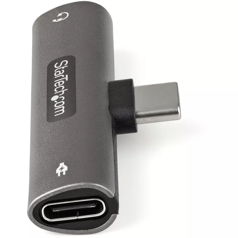 StarTech.com USB C garso ir įkrovimo adapteris – USB-C garso adapteris su 3,5 mm TRRS ausinių / laisvų rankų įrangos lizdu ir 60 W USB Type-C maitinimo perdavimo įkrovikliu – USB-C telefonams / planšetėms / nešiojamiesiems kompiuteriams