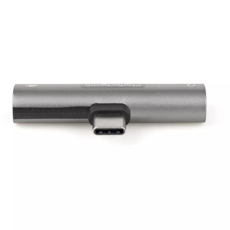 StarTech.com USB C garso ir įkrovimo adapteris – USB-C garso adapteris su 3,5 mm TRRS ausinių / laisvų rankų įrangos lizdu ir 60 W USB Type-C maitinimo perdavimo įkrovikliu – USB-C telefonams / planšetėms / nešiojamiesiems kompiuteriams