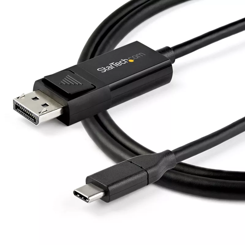 StarTech.com 1,8 m (2 m) USB C į DisplayPort 1.4 kabelis 8K 60Hz/4K – Dviejų krypčių DP į USB-C arba USB-C į DP reversinis vaizdo adapterio kabelis – HBR3/HDR/DSC – USB Type C/TB3 monitoriaus kabelis (CDP2DP142MBD)