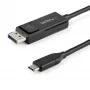 StarTech.com 1 m USB-C – DisplayPort 1.2 laidas 4K 60Hz – Dvikryptis DP į USB-C arba USB-C į DP grįžtamasis vaizdo adapterio laidas – HBR2/HDR – USB Type-C/Thunderbolt monitoriaus laidas