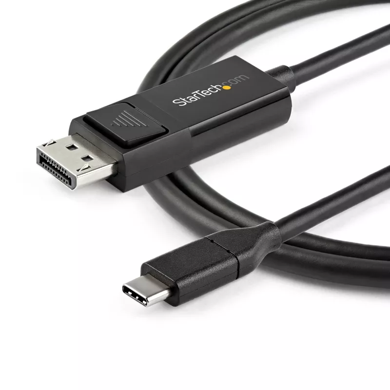 StarTech.com 1 m USB-C – DisplayPort 1.2 laidas 4K 60Hz – Dvikryptis DP į USB-C arba USB-C į DP grįžtamasis vaizdo adapterio laidas – HBR2/HDR – USB Type-C/Thunderbolt monitoriaus laidas