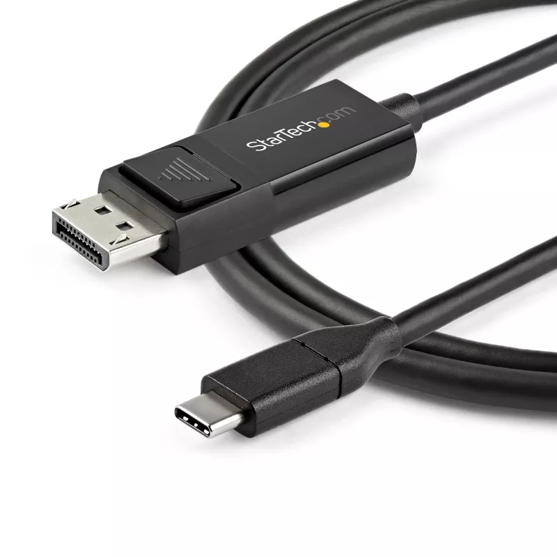 StarTech.com 6,6 pėd. (2 m) USB C į DisplayPort 1.2 laidas 4K 60Hz - Dvipusis DP į USB-C arba USB-C į DP grįžtamasis vaizdo adapterio laidas - HBR2/HDR - USB Type C/Thunderbolt monitoriaus laidas