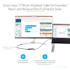 StarTech.com USB-C prie DisplayPort adapteris - 8K/4K 60Hz USB-C į DisplayPort 1.4 adapterio raktas - USB Type-C prie DP monitoriaus vaizdo keitiklis - Veikia su Thunderbolt 3 - su 12 colių ilgio pritvirtintu kabeliu