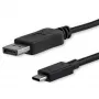 StarTech.com 1m USB C į DisplayPort 1.2 kabelis 4K 60Hz – USB-C į DisplayPort adapterio kabelis – HBR2 – USB Type-C DP Alt Mode į DP monitoriaus vaizdo kabelis – veikia su Thunderbolt 3 – juodas