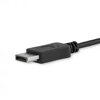 StarTech.com 1m USB C į DisplayPort 1.2 kabelis 4K 60Hz – USB-C į DisplayPort adapterio kabelis – HBR2 – USB Type-C DP Alt Mode į DP monitoriaus vaizdo kabelis – veikia su Thunderbolt 3 – juodas