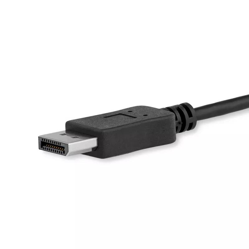 StarTech.com 1m USB C į DisplayPort 1.2 kabelis 4K 60Hz – USB-C į DisplayPort adapterio kabelis – HBR2 – USB Type-C DP Alt Mode į DP monitoriaus vaizdo kabelis – veikia su Thunderbolt 3 – juodas
