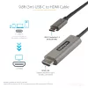 StarTech.com 10ft (3m) USB C į HDMI laidas 4K 60Hz su HDR10 - itin didelės raiškos USB Type-C į 4K HDMI 2.0b vaizdo adapterio laidas - USB-C į HDMI HDR monitoriaus/ekrano keitiklis - DP 1.4 Alt Mode HBR3