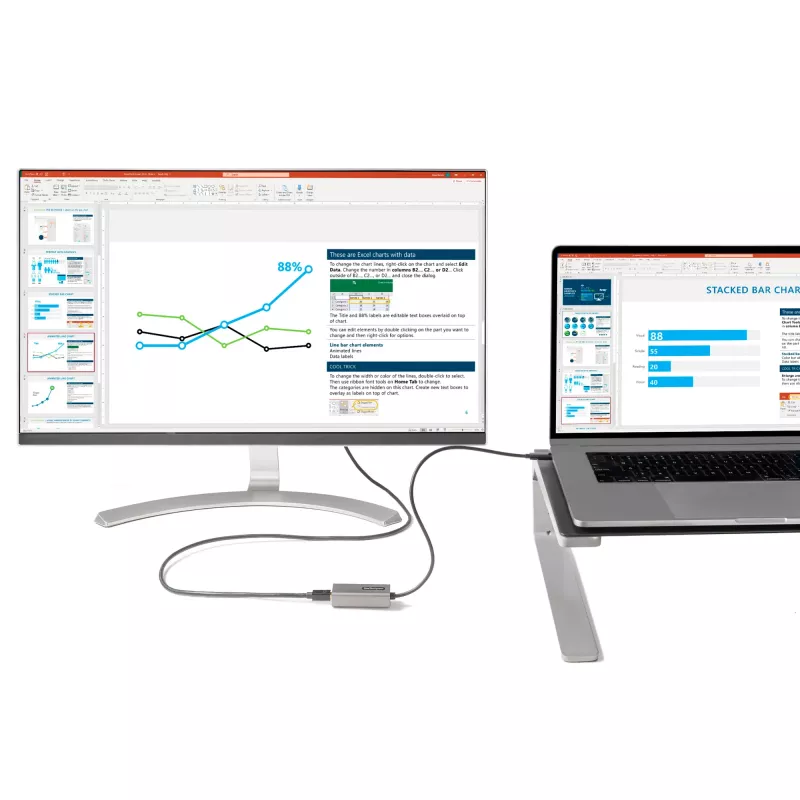 StarTech.com USB-C - Mini DisplayPort adapteris - 4K 60Hz USB-C - mDP adapterio raktas - USB Type-C - Mini DP monitorius - Vaizdo keitiklis - Veikia su Thunderbolt 3 - 12 colių ilgio prijungtas laidas - Atnaujinta CDP2MDP versija