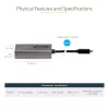 StarTech.com USB-C - Mini DisplayPort adapteris - 4K 60Hz USB-C - mDP adapterio raktas - USB Type-C - Mini DP monitorius - Vaizdo keitiklis - Veikia su Thunderbolt 3 - 12 colių ilgio prijungtas laidas - Atnaujinta CDP2MDP versija