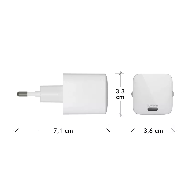 dbramante1928 re-charge Pro - EU sieninis įkroviklis - USB-C 30W - W
