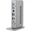StarTech.com USB-C USB-A dokas – hibridinė universali USB 3.0 prijungimo stotelė USB-C arba USB-A nešiojamiesiems kompiuteriams – dviejų monitorių 4K 60Hz HDMI/DisplayPort – 6x USB-A, GbE – USB 3.1 Gen 1 – Windows/Mac