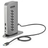 StarTech.com USB-C USB-A dokas – hibridinė universali USB 3.0 prijungimo stotelė USB-C arba USB-A nešiojamiesiems kompiuteriams – dviejų monitorių 4K 60Hz HDMI/DisplayPort – 6x USB-A, GbE – USB 3.1 Gen 1 – Windows/Mac