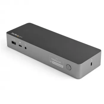 StarTech.com universali nešiojamojo kompiuterio prijungimo stotelė, hibridinis USB-C ir USB-A dokas, dviejų 4K DP ir HDMI, 100 W maitinimo tiekimas, Mac / Windows / Chrome OS, 4x USB 5 Gbps šakotuvas, GbE