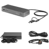 StarTech.com universali nešiojamojo kompiuterio prijungimo stotelė, hibridinis USB-C ir USB-A dokas, dviejų 4K DP ir HDMI, 100 W maitinimo tiekimas, Mac / Windows / Chrome OS, 4x USB 5 Gbps šakotuvas, GbE
