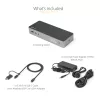 StarTech.com universali nešiojamojo kompiuterio prijungimo stotelė, hibridinis USB-C ir USB-A dokas, dviejų 4K DP ir HDMI, 100 W maitinimo tiekimas, Mac / Windows / Chrome OS, 4x USB 5 Gbps šakotuvas, GbE