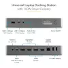 StarTech.com universali nešiojamojo kompiuterio prijungimo stotelė, hibridinis USB-C ir USB-A dokas, dviejų 4K DP ir HDMI, 100 W maitinimo tiekimas, Mac / Windows / Chrome OS, 4x USB 5 Gbps šakotuvas, GbE