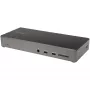 StarTech.com USB C dokas - Trigubas 4K monitorių USB Type-C dokas - 100W maitinimo tiekimas - DP 1.4 Alt režimas ir DSC, 2x DisplayPort 1.4/HDMI 2.0 - 6xUSB (2x 10Gbps) - Windows/Chrome