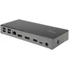 StarTech.com USB C dokas - Trigubas 4K monitorių USB Type-C dokas - 100W maitinimo tiekimas - DP 1.4 Alt režimas ir DSC, 2x DisplayPort 1.4/HDMI 2.0 - 6xUSB (2x 10Gbps) - Windows/Chrome