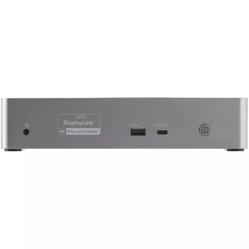 StarTech.com USB C Dokas - 4K 60Hz Keturių Monitorių DisplayPort ir HDMI - Universali USB-C Prijungimo Stotelė su 100W Energijos Tiekimu - USB Šakotuvas su 1x USB Type-C ir 3x USB-A, Ethernet, Garsas