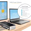 StarTech.com USB C Dokas - 4K 60Hz Keturių Monitorių DisplayPort ir HDMI - Universali USB-C Prijungimo Stotelė su 100W Energijos Tiekimu - USB Šakotuvas su 1x USB Type-C ir 3x USB-A, Ethernet, Garsas