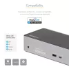 StarTech.com USB C Dokas - 4K 60Hz Keturių Monitorių DisplayPort ir HDMI - Universali USB-C Prijungimo Stotelė su 100W Energijos Tiekimu - USB Šakotuvas su 1x USB Type-C ir 3x USB-A, Ethernet, Garsas