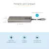 StarTech.com USB C daugiafunkcis adapteris – USB-C į HDMI 2.0b 4K 60Hz (HDR10), 100W maitinimo perdavimas, 4 prievadų USB 3.0 šakotuvas – USB Type-C mini dokas – 12 colių (30 cm) ilgio pritvirtintas kabelis