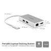„StarTech.com“ USB-C daugiafunkcis adapteris – USB-C kelioninė prijungimo stotelė su 4K HDMI – 60 W maitinimo perdavimas, GbE, 2 prievadų USB-A 3.0 šakotuvas – nešiojama mini USB-C dokas nešiojamam kompiuteriui – balta