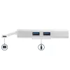 „StarTech.com“ USB-C daugiafunkcis adapteris – USB-C kelioninė prijungimo stotelė su 4K HDMI – 60 W maitinimo perdavimas, GbE, 2 prievadų USB-A 3.0 šakotuvas – nešiojama mini USB-C dokas nešiojamam kompiuteriui – balta