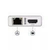 „StarTech.com“ USB-C daugiafunkcis adapteris – USB-C kelioninė prijungimo stotelė su 4K HDMI – 60 W maitinimo perdavimas, GbE, 2 prievadų USB-A 3.0 šakotuvas – nešiojama mini USB-C dokas nešiojamam kompiuteriui – balta