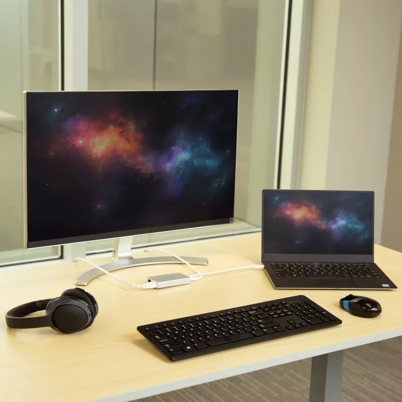 „StarTech.com“ USB-C daugiafunkcis adapteris – USB-C kelioninė prijungimo stotelė su 4K HDMI – 60 W maitinimo perdavimas, GbE, 2 prievadų USB-A 3.0 šakotuvas – nešiojama mini USB-C dokas nešiojamam kompiuteriui – balta