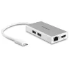 „StarTech.com“ USB-C daugiafunkcis adapteris – USB-C kelioninė prijungimo stotelė su 4K HDMI – 60 W maitinimo perdavimas, GbE, 2 prievadų USB-A 3.0 šakotuvas – nešiojama mini USB-C dokas nešiojamam kompiuteriui – balta
