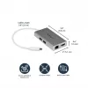 „StarTech.com“ USB-C daugiafunkcis adapteris – USB-C kelioninė prijungimo stotelė su 4K HDMI – 60 W maitinimo perdavimas, GbE, 2 prievadų USB-A 3.0 šakotuvas – nešiojama mini USB-C dokas nešiojamam kompiuteriui – balta