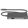 StarTech.com USB-C daugiafunkcis adapteris – USB-C į 4K HDMI, 100 W maitinimo perdavimas, SD / „MicroSD“ lizdas, 3 prievadų USB 3.0 šakotuvas – USB Type-C mini dokas – 12 colių (30 cm) ilgio pritvirtintas laidas