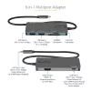 StarTech.com USB-C daugiafunkcis adapteris – USB-C į 4K HDMI, 100 W maitinimo perdavimas, SD / „MicroSD“ lizdas, 3 prievadų USB 3.0 šakotuvas – USB Type-C mini dokas – 12 colių (30 cm) ilgio pritvirtintas laidas