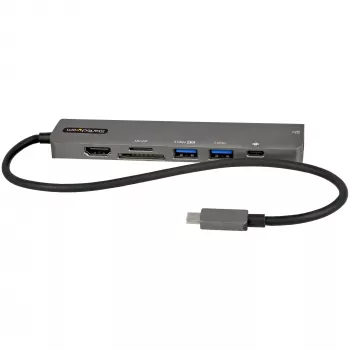 StarTech.com USB-C daugiafunkcis adapterių šakotuvas, USB-C į 4K 60Hz HDMI, Gigabit Ethernet ir 100W nešiojamojo kompiuterio įkrovimas, skirtas Macbook Pro / Air ir Windows