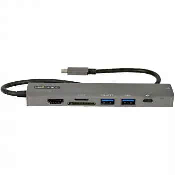 StarTech.com USB-C daugiafunkcis adapterių šakotuvas, USB-C į 4K 60Hz HDMI, Gigabit Ethernet ir 100W nešiojamojo kompiuterio įkrovimas, skirtas Macbook Pro / Air ir Windows